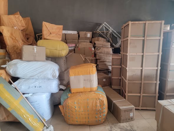 Organized warehouse storage